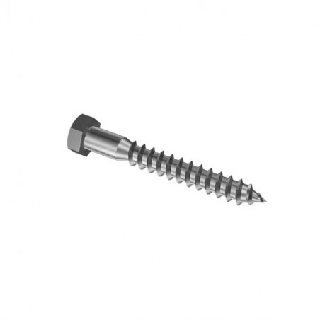 Tirafondo Hex 1/4 x 2" zincado