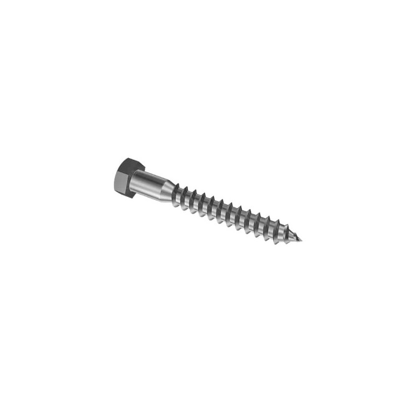 Tirafondo Hex 3/16 x 2" zincado