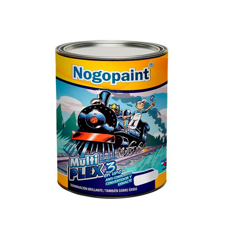 Esmalte sintetico Multiplex 3 en 1 500cc blanco sat Nogopaint