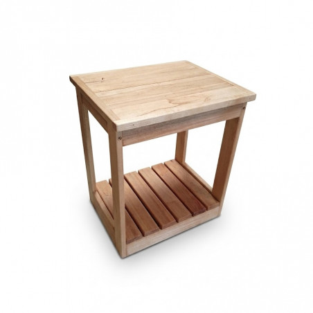 vanitory de colgar madera natural 50cm con tapa RMA
