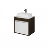 Vanitory colgante 60 cm Desir wengue y blanco Buona