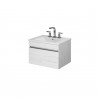 Vanitory colgante 80 cm Prima blanco texturado Buona