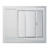 Ventana corrediza 200 x 200 cm sin guia aluminio blanco
