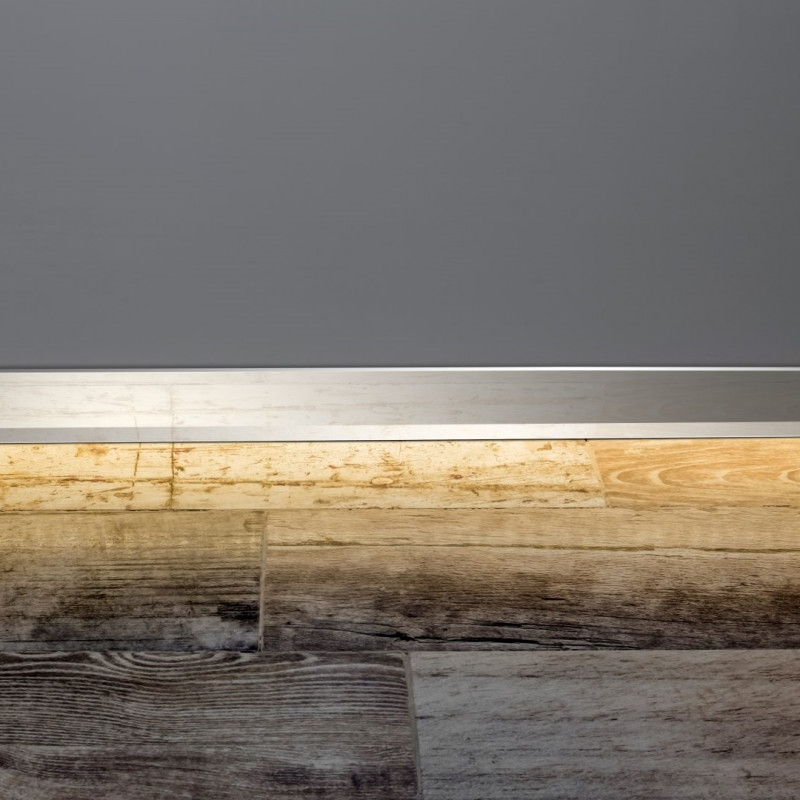 Zocalo acero inoxidable Slim 80mm brillante Atrim