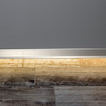 Zocalo acero inoxidable Slim 80mm brillante Atrim