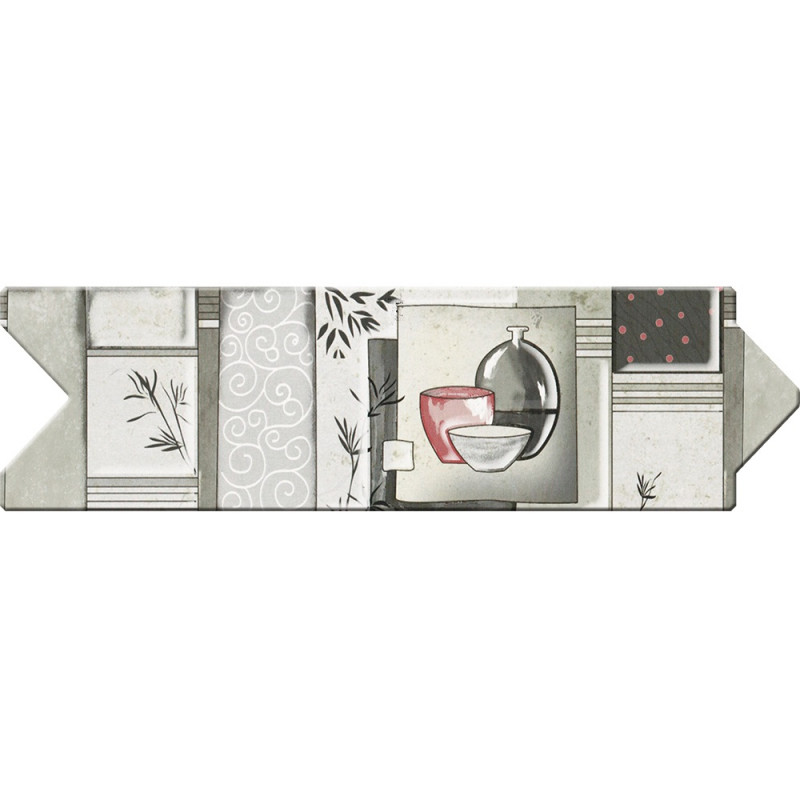 Guarda ceramica Lucia gris 6 x 20cm CS