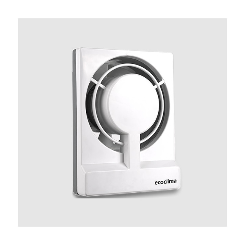 Extractor para baño blanco 17x23cm para caño de 6" Ecoclima