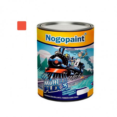 Esmalte sintetico Multiplex 3 en 1 4 lts naranja Nogopaint