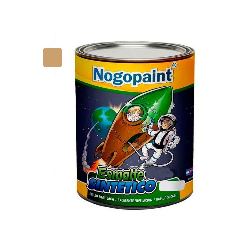 Esmalte sintetico brillante 500cc crema Nogopaint