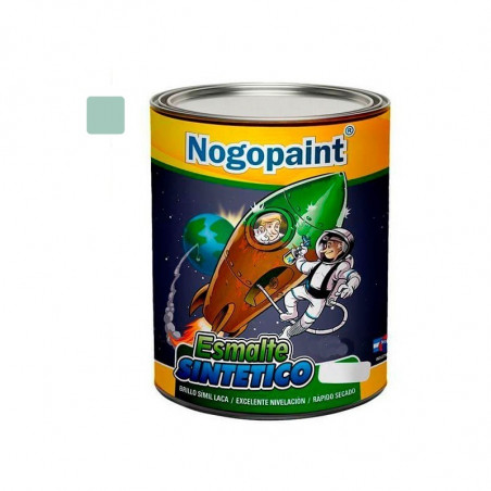 Esmalte sintetico brillante 1 Lt verde agua Nogopaint