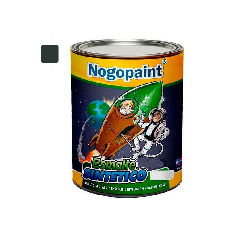 Esmalte sintetico brillante 1 lt verde noche Nogopaint
