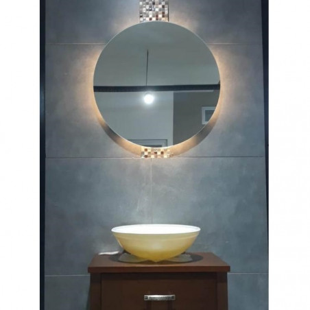 Espejo redondo Sol 67cm luz led indirecta Reflejar