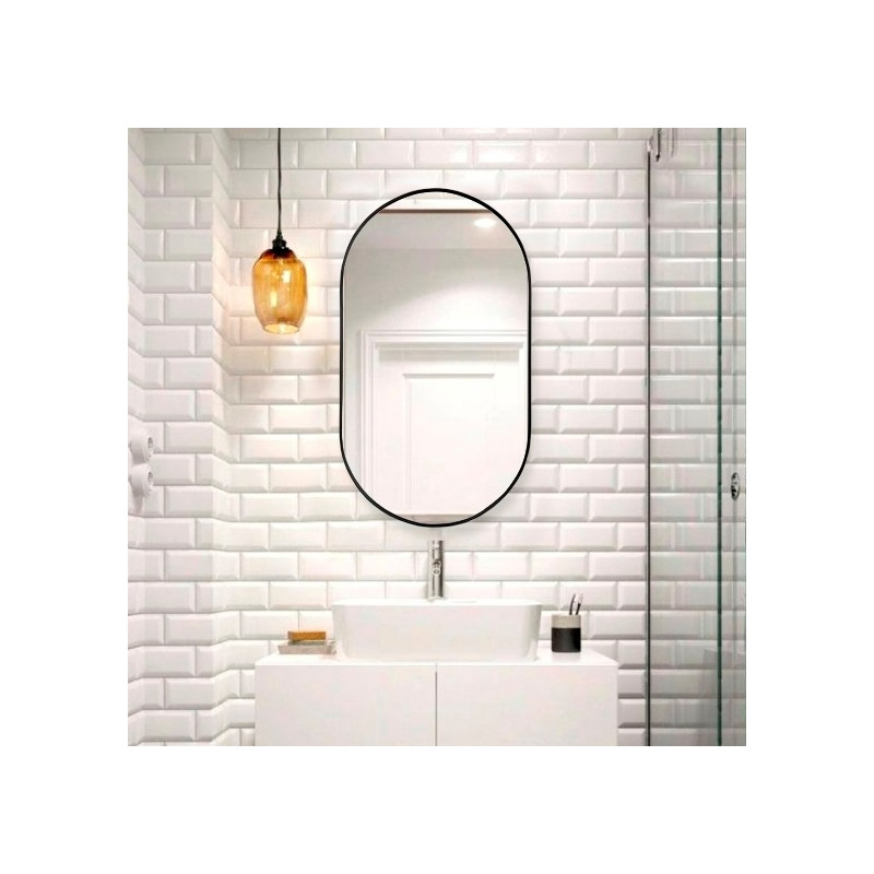 Espejo Tic Tac Black 60 x 90cm Reflejar