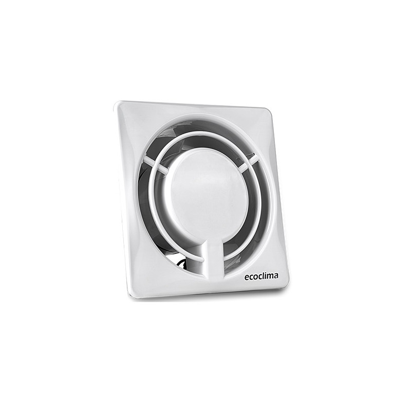 Extractor para baño 18x18cm blanco para caño de 6" Ecoclima