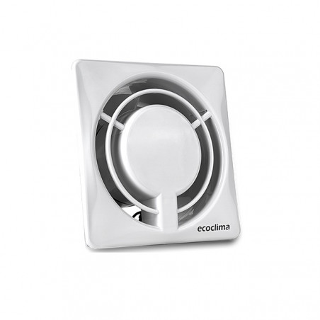 Extractor para baño 18x18cm blanco para caño de 6" Ecoclima
