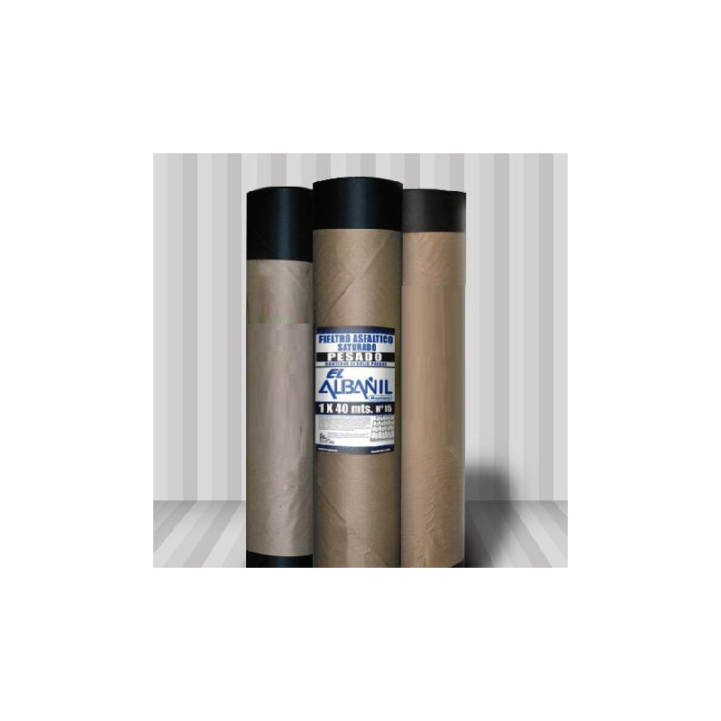 Fieltro asfaltico pesado ruberoid 1x40 mts
