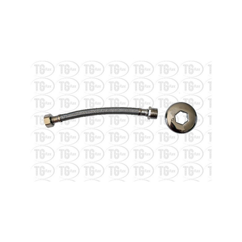Flexible mallado 1/2" 35 cm macho giratorio TG Plast