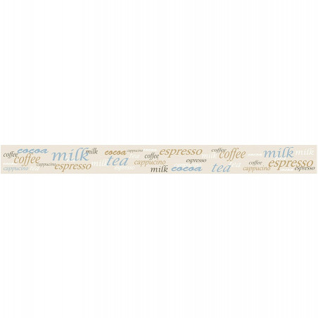 Friso Delight words beige 4.5 x 50 cm Acuarela