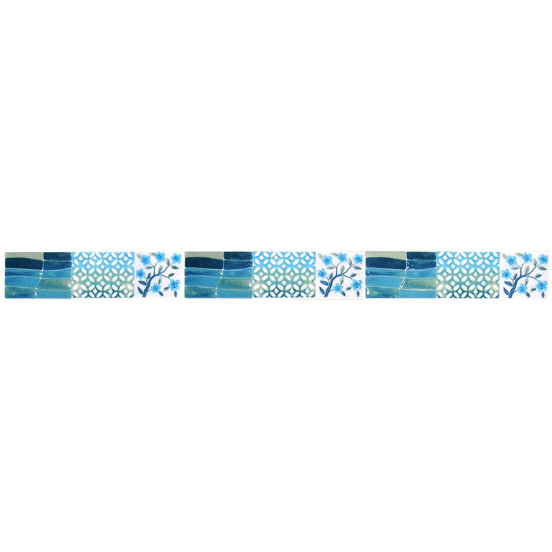 Friso Flow celeste 4.5 x 45 cm Acuarela