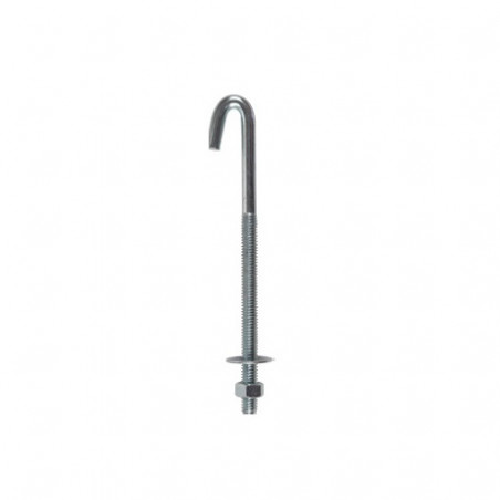 Gancho estira alambre 3/8" x 10 cm con tuerca galvanizado