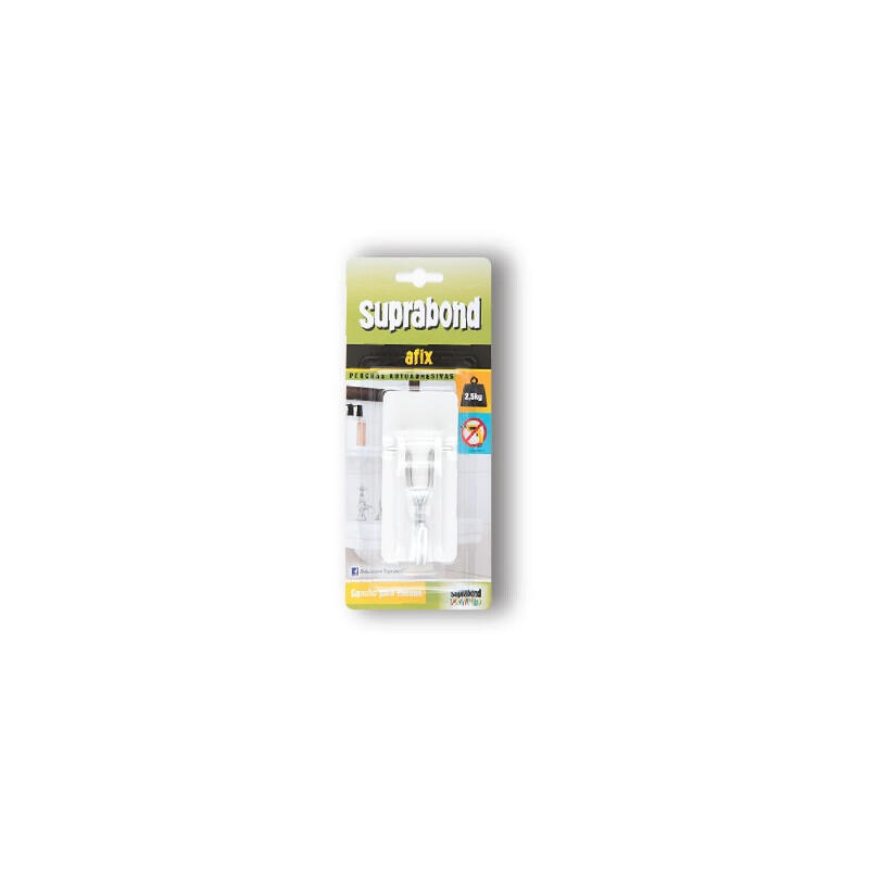 Gancho acero inoxidable autoadhesivo multiuso Suprabond