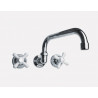 Griferia para cocina de pared blanco cromo Ares