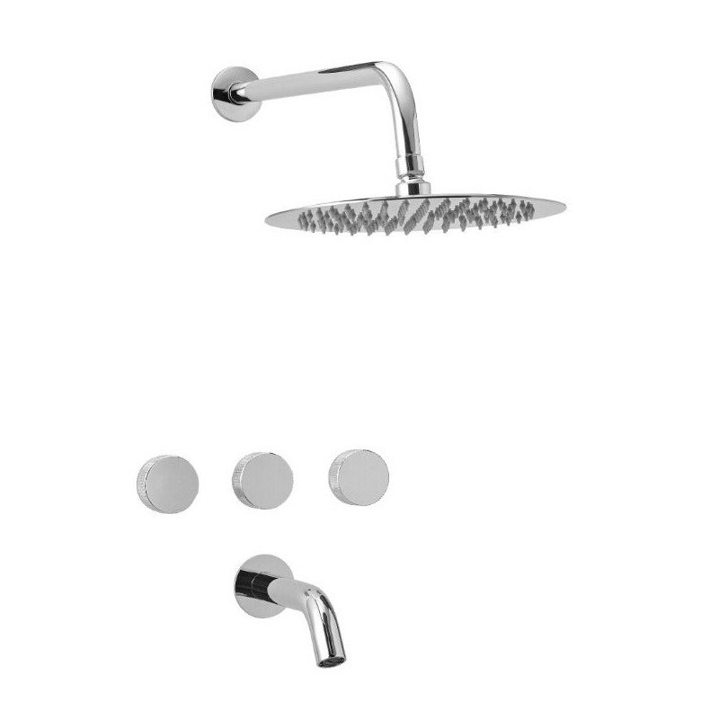Griferia para ducha con transferencia Fabric cromo Peirano