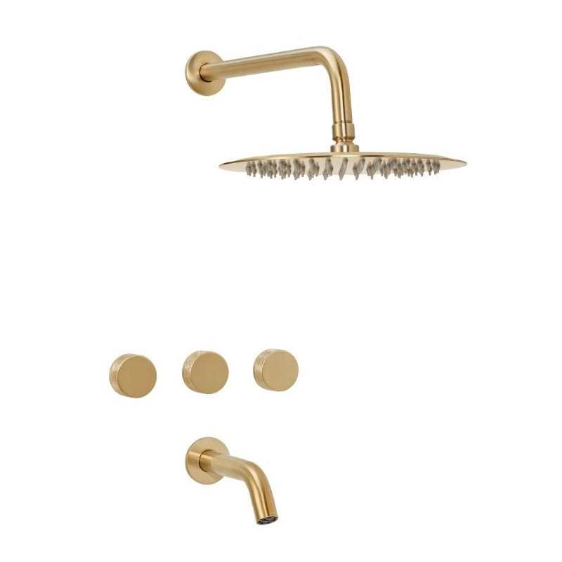Griferia para ducha con transferencia Fabric gold Peirano