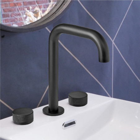 Griferia para lavatorio Fabric black Peirano