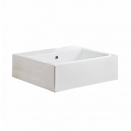 Bacha apoyo loza 50 x 35cm blanco 1 agujero Gloa