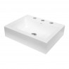 Bacha apoyo loza 53 x 42cm blanco 3 agujeros Gloa