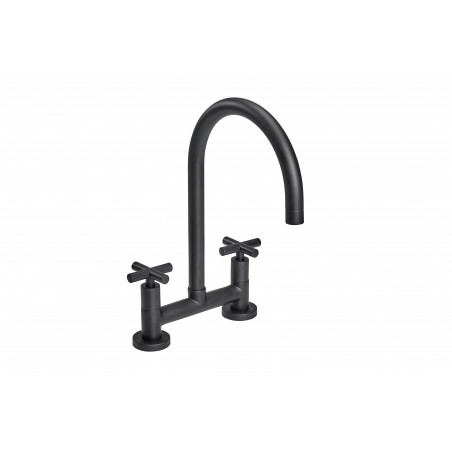 Griferia para cocina de mesada Black Velvet satinada Peirano