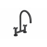 Griferia para cocina de mesada Black Velvet satinada Peirano