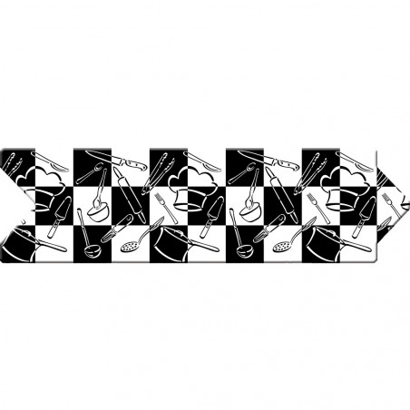 Guarda ceramica Arles negro 6x20cm CS