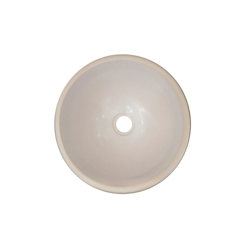 Bacha eliptica blanca brillante marfil Fango