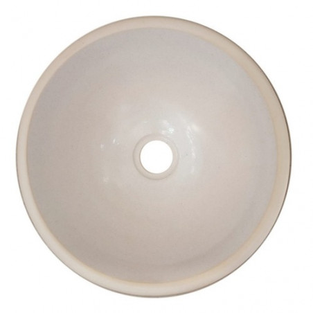Bacha eliptica blanca brillante marfil Fango