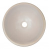 Bacha eliptica blanca brillante marfil Fango