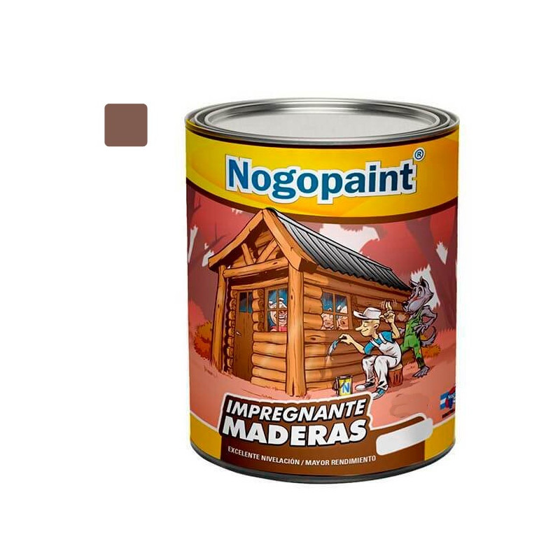 Impregnante para madera 1 lt caoba satinado Nogopaint