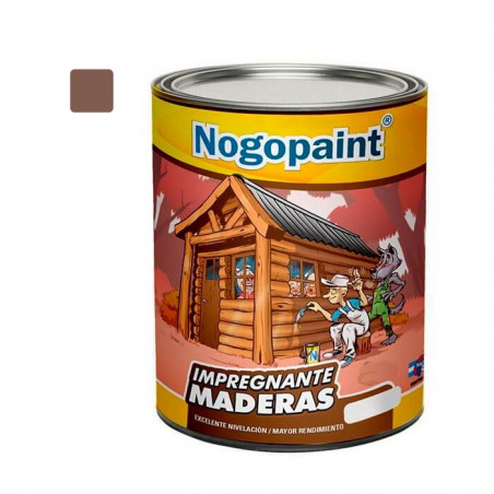 Impregnante para madera 1 lt caoba satinado Nogopaint