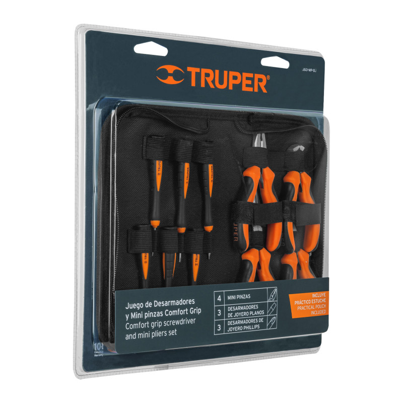 Juego 6 destornilladores y 4 pinzas Truper
