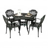 Juego de jardin fundicion Chateux 4 sillas verde