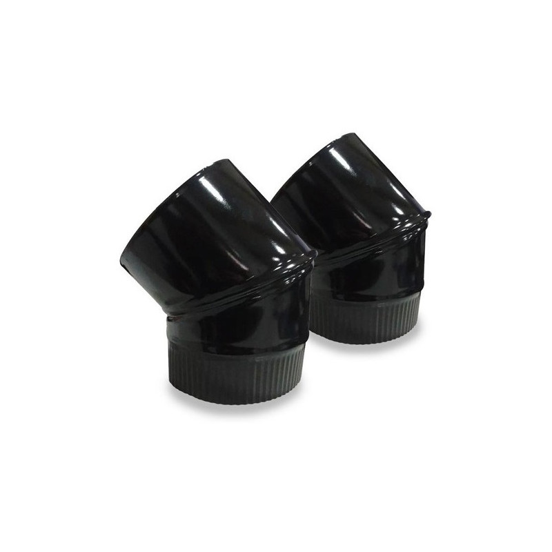 Kit 2 codos 45º  6" enlozados Tromen