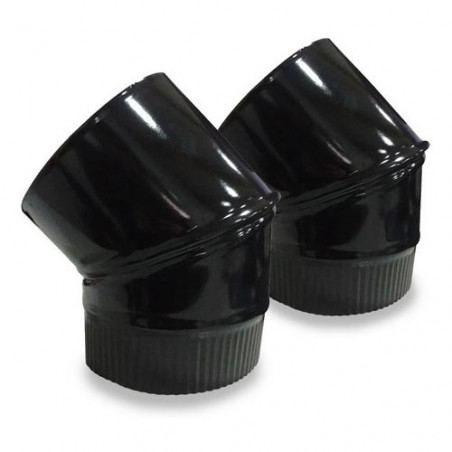 Kit 2 codos 45º  6" enlozados Tromen