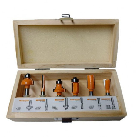 Kit 6 fresas para madera Lusqtoff