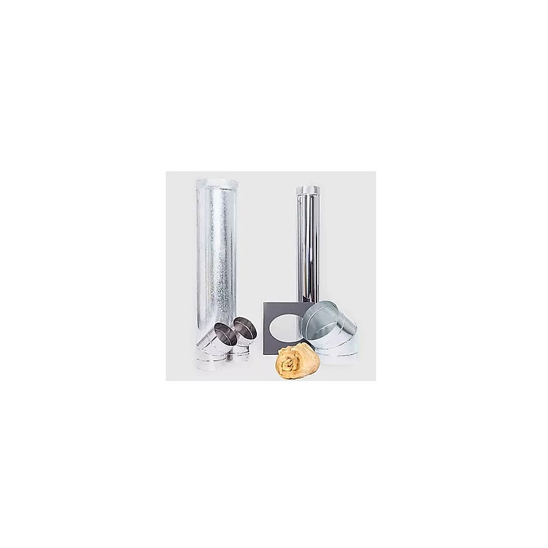 Kit complemento para instalacion pared 6" inoxidable Tromen