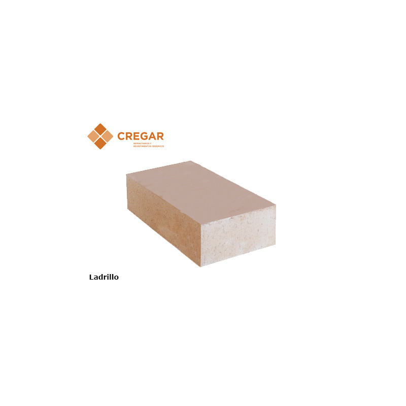 Ladrillo refractario 229 x 114 x 60mm liso Cregar