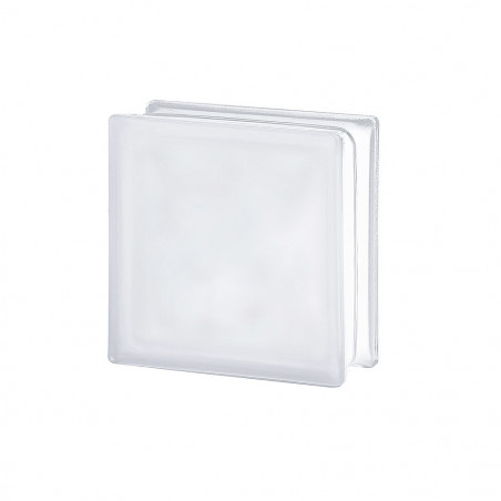 Ladrillo de vidrio satinado nube 19x19x8 cm