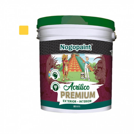 Latex acrilico Premium 1 lt amarillo Nogopaint