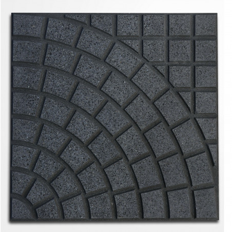 M2 baldosa pulida 40 x 40cm adoquin curvo negro con negro