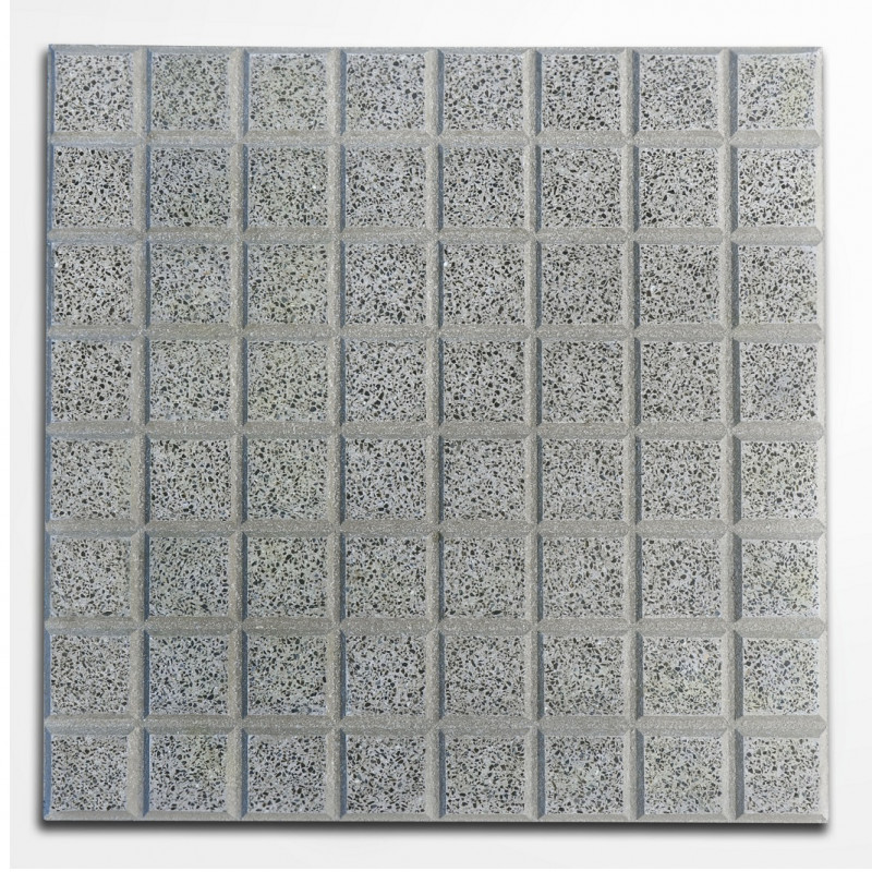 M2 baldosa pulida 40 x 40cm adoquin recto gris con negro